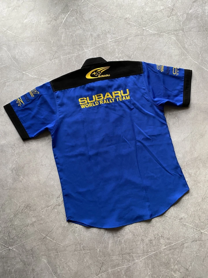 Camisa De Colección Subaru World Rally Team Abotonada Carreras WRC Azul Talla M Foto 3 de 4