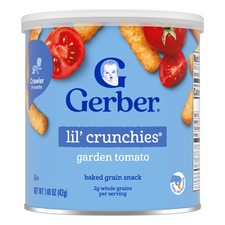 Snacks for Baby, Lil' Crunchies , Baked Grain Snack, 8 Months, Garden Tomato,