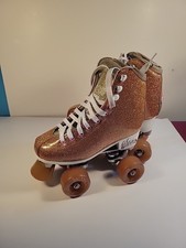 Crazy Skates Disco GLAM Pink Glitter Quad Rollerskates Girls Kids Size 2