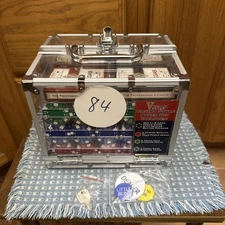 Poker Chip Case Casino Acrylic Carrier 6 Chip Rack Trays 600