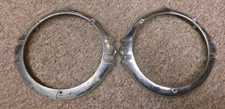 1940 Chrysler Car Headlight Bezels Original Pair Coupe Sedan Convertible