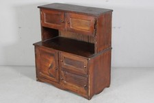 RARE 19TH C SALESMAN'S SAMPLE PENNSYLVANIA STEPBACK KITCHEN CUPBOARD OLD SURFACE