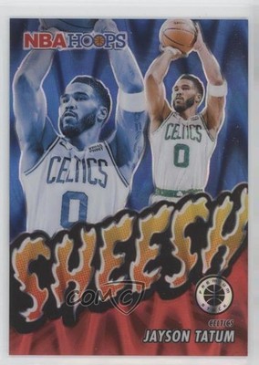 2023 NBA Hoops Premium Stock Sheesh Red Seismic Prizm /199 Jayson Tatum #22 1co7