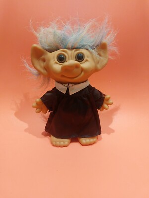 Vintage Wishnik Trollpuppe, Uneeda, Doppelhufeisen, Abschlusstroll 8'''' 205 mm