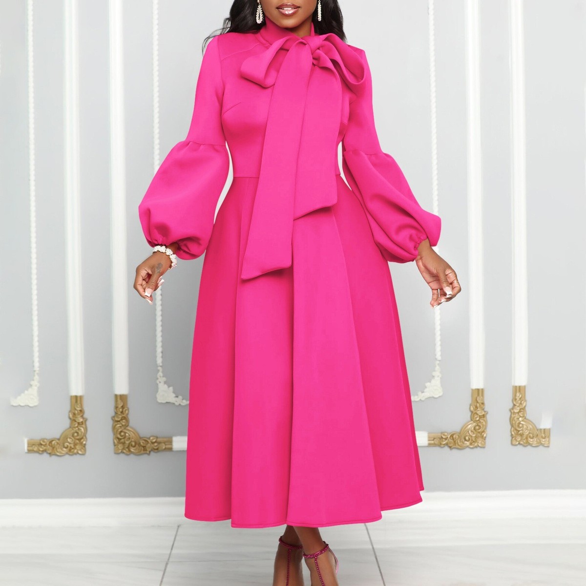 lantern sleeve cocktail dress Lantern sleeve dress
