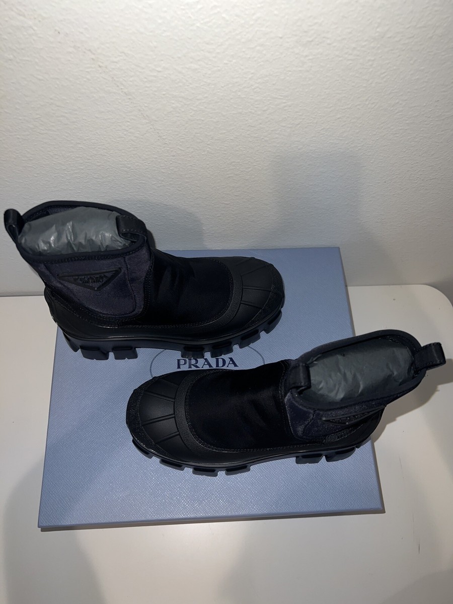 PRADA Monolith nylon gabardine boots 36.5 - Duck Combat