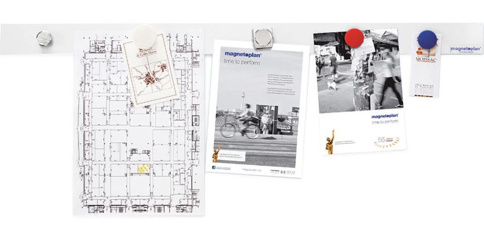 magnetoplan Magnetleisten Set 1000mm m. 6 Haltemagneten