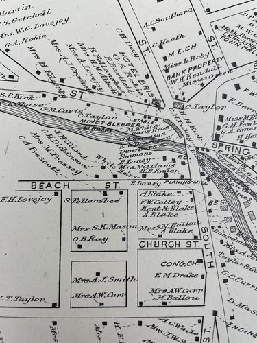 1892 BRISTOL, NH Map ~ Town Residents, Property Owners Bridgewater, Hebron NH - Picture 8 of 18