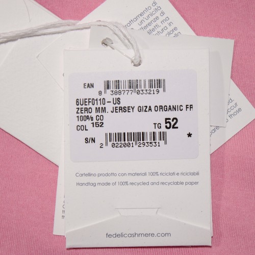 Fedeli NWT Short Sleeve Polo Shirt Size 52 US Large in Solid Pink 100% Cotton - Picture 7 of 11