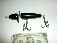 Vintage Bauer Chippewa Globe Wood Musky Topwater Lure - Used *HOOKS NOT ORIGINAL