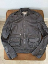 Nwt Jigsaw Uk Real Leather Fitted Bomber Jacket Women's 4 Trendy European Biker