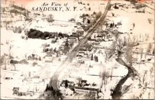 Air View Of Sandusky New York Post Card RPPC