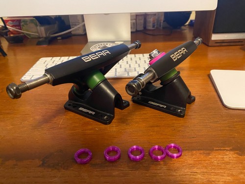 Bear Longboard Downhill Skateboard Trucks 130 (8" axle); 50/40 degree; upgraded