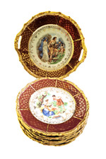 Vohenstraus Johann Seltmann Bavaria dessert set: platter and 6 plates