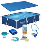 BESTWAY 6 in 1 Set Frame Pool Green Pool Gartenpool Schwimmbecken  56404