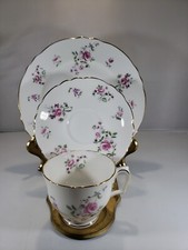 Crown Staffordshire Fine Bone China Cup And Saucer Luncheon Plate England
