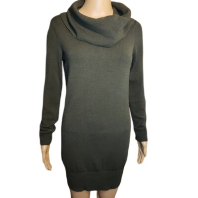 French Connection Sweater dress Olive green Size Medium | eBay