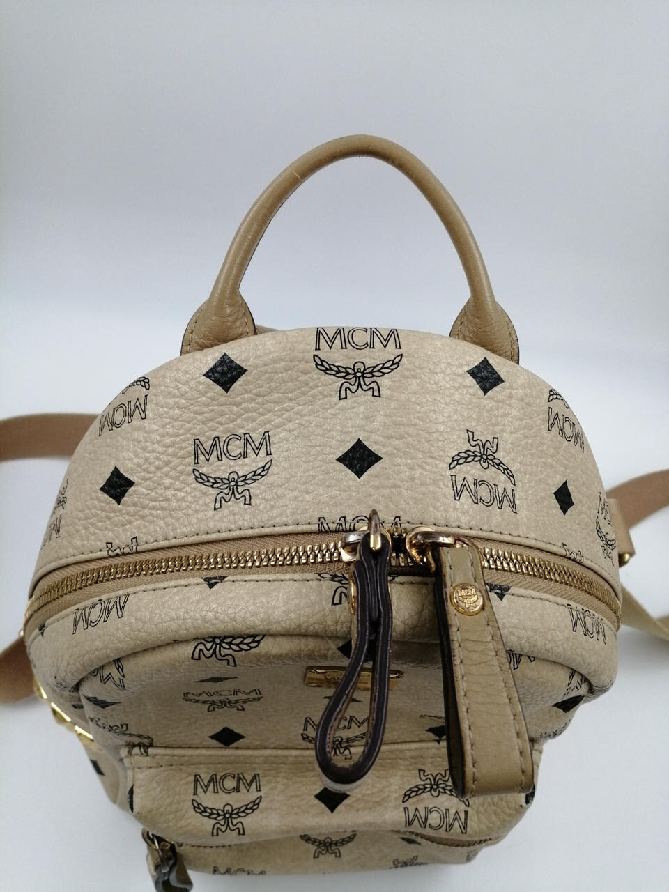 MCM Visetos Side Studs Backpack Monogram Backpack… - image 5