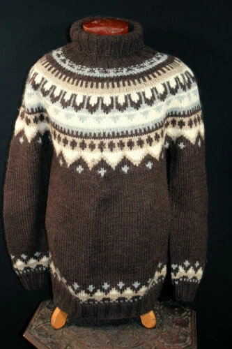 Suéteres Vintage Handmade Marrón para Hombres