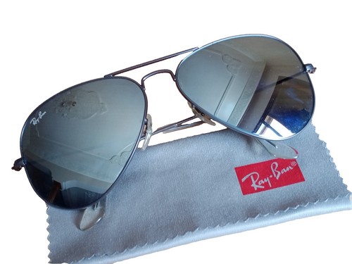 Vintage B&L Ray Ban USA Aviator 58-14 Blueish Gray Changeable