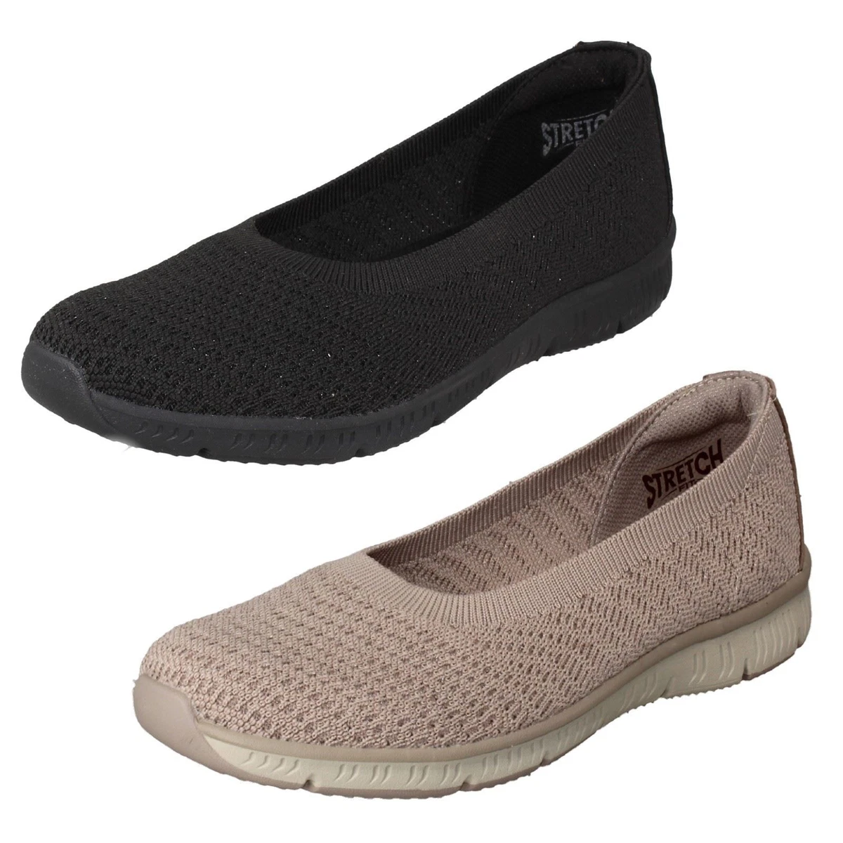 Ladies Skechers Vegan Memory Foam Slip On Shoes Wonderstruck 100360