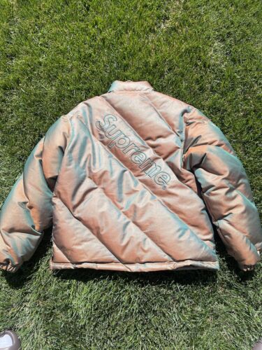 SUPREME NY Iridescent Puffy Jacket Size Large FW19 - Picture 3 of 7
