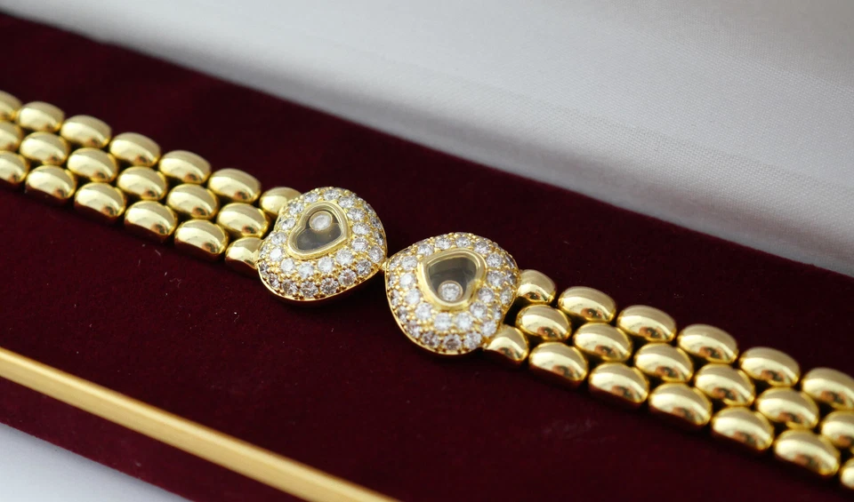 CHOPARD Happy Diamonds Armband bracelet Herz heart 1,50 ct superb 17 cm 50g - Bild 4 von 4