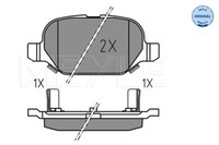 Meyle 025 254 1014 Brake Pad Set, Disc Brake For Fiat