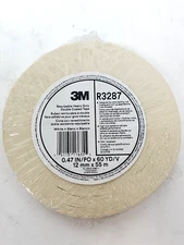1 ROLL 3M R3287 Repulpable Heavy Duty Double Coated Tape White (1/2") 12mm x 55m