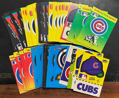Fleer Team Sticker Lot of 50 Chicago Cubs – Various Years | eBay