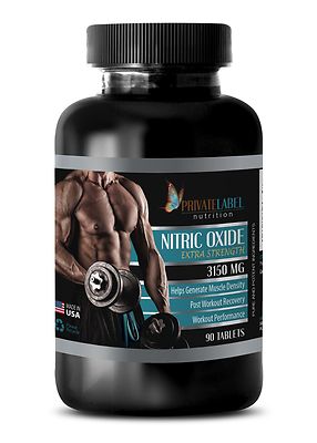 Nitric Oxide 3150mg - Powder Muscle Mass - 90 Capsules 1 Bottle