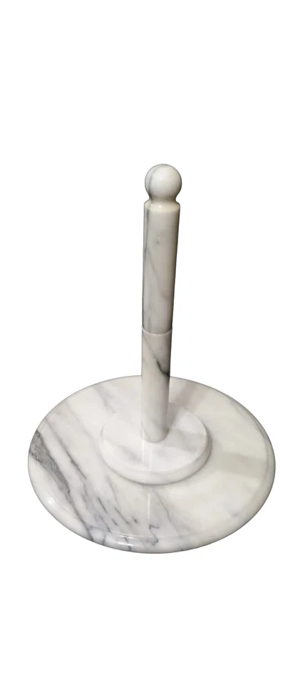 БЕЛЫЙ МРАМОР LAZY SUSAN и бумаги полотенце держатель набор из 2 творческий дом - Изображение 3 из 4