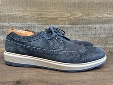 Johnston Murphy Elliston Navy Blue Suede Sneaker Wingtip Casual Shoes 12 M