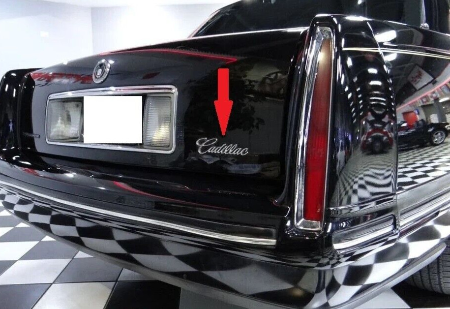 1994-2005 Cadillac Deville Emblem For Rear Trunk Chrome Badge Nameplate Logo