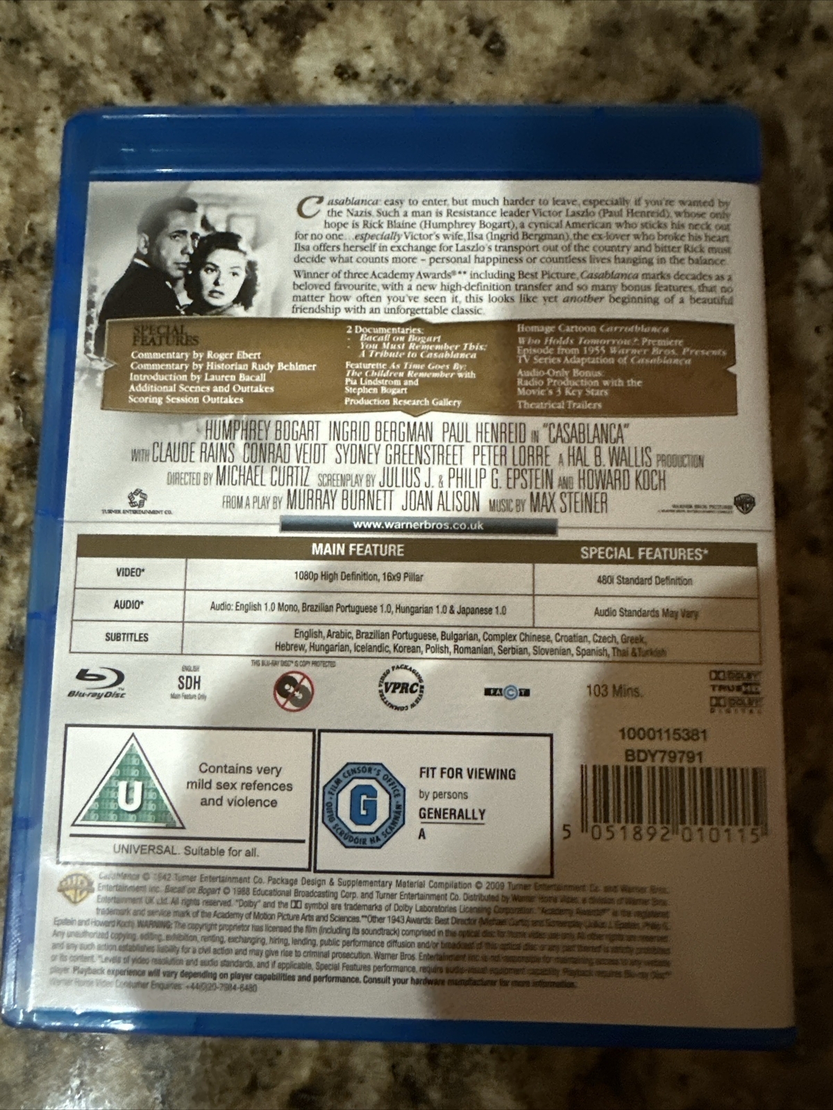 Casablanca 4K Digital Copy OR with Blu Ray With Case And Artwork (pay