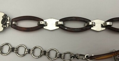 Vintage Brighton Tortoise Shell And Silver Chain Link Belt Brighton | Accessories | Vintage Brighton Chain Belt Size S  main image 2