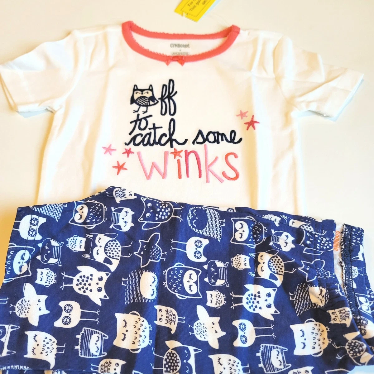 Gymboree Girl size 3 3T Gymmies Owl winks Pajamas NWT PJs Summer