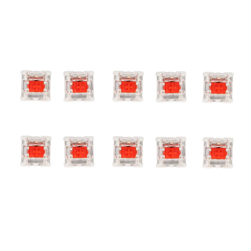 10Pcs Red Switch Mechanical Keyboard with Alloy Touch Spot Tech BEA