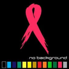 Breast Cancer Ribbon Sticker Vinyl Decal - Wall Bow Car Window Laptop Fight Girl