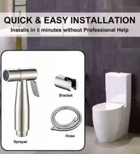 Toilet Bathroom Hand held Handheld Diaper Sprayer Shower Bidet Spray Hose Mount