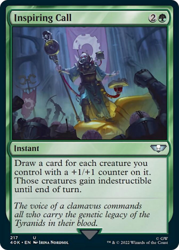 Inspiring Call (Surge Foil) [Warhammer 40,000] MTG