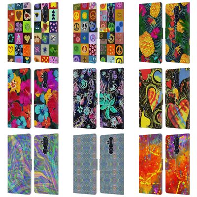 OFFICIAL SUZAN LIND COLOURS & PATTERNS LEATHER BOOK WALLET CASE FOR NOKIA PHONES