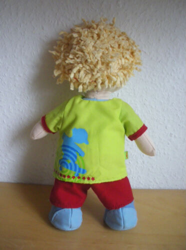 HABA Stoffpuppe Puppe Anziehpuppe Junge blonde Haare 30 cm TOP - Bild 3 von 4