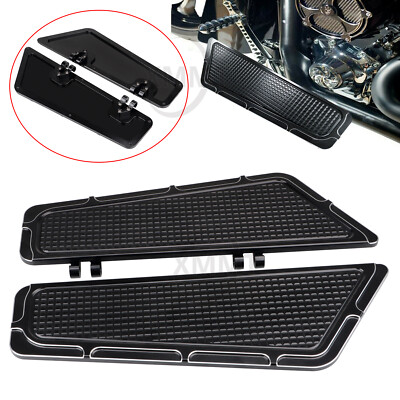 Black Cut Driver Stretched Floorboard For Harley Touring Softail 	Electra Glide