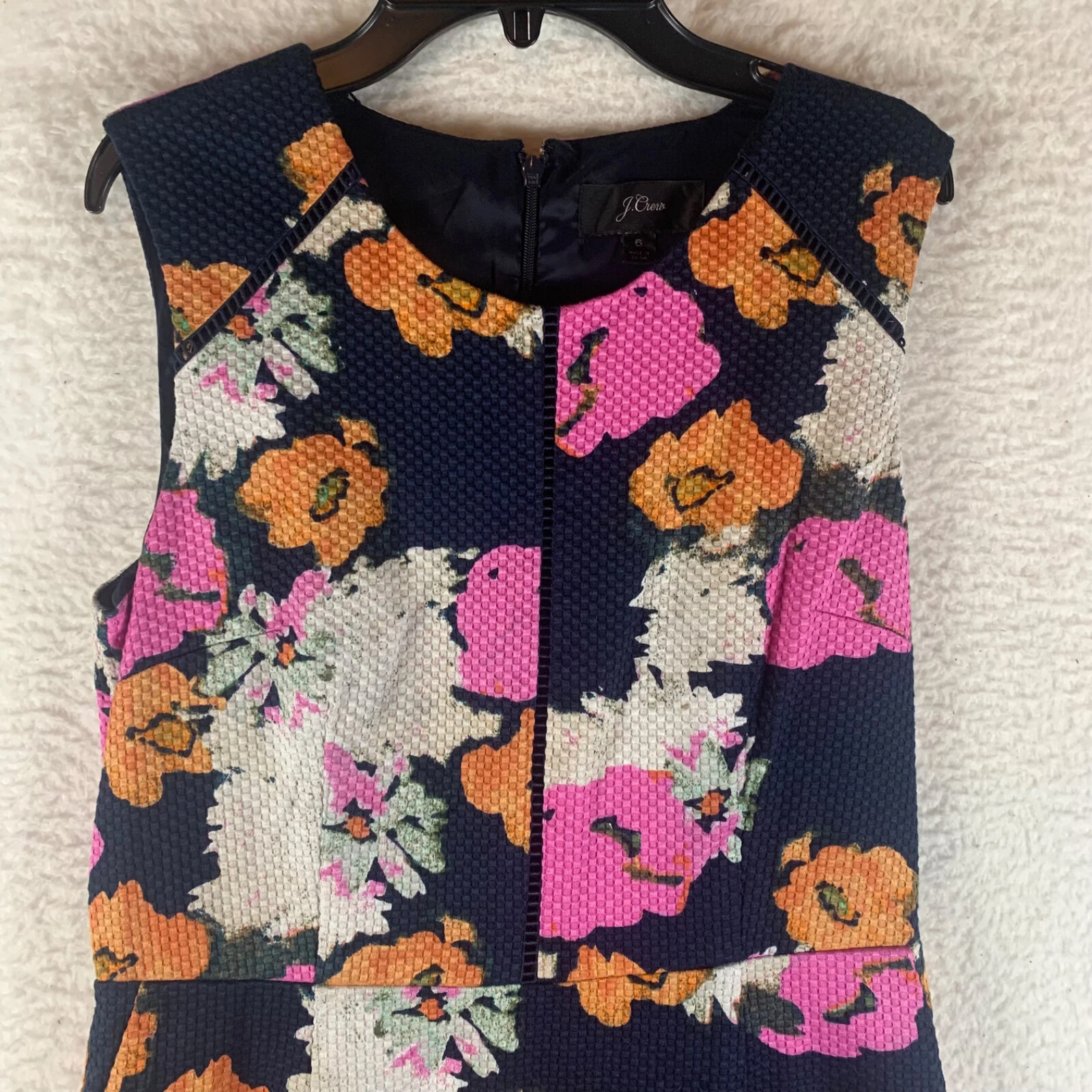 VETEMENTS Abito tubino casual J.Crew donna senza maniche petunia stampa floreale multi taglia 6