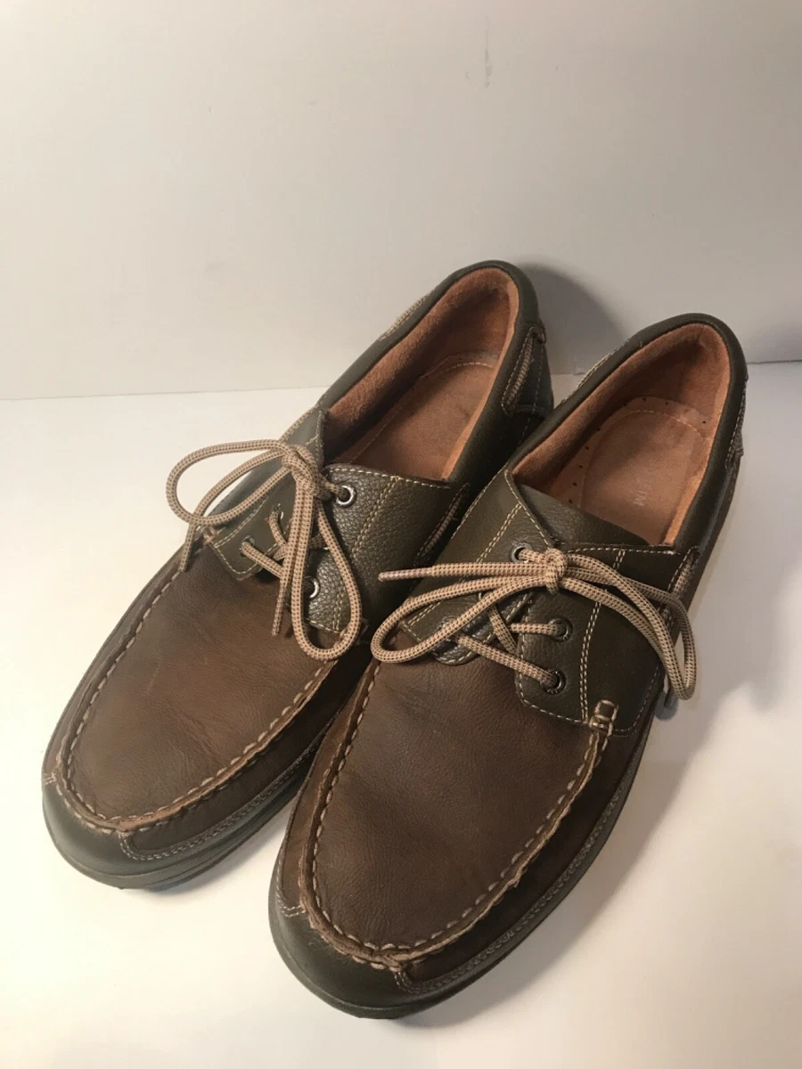 90s Preppy Boat Shoes Genuine Leather Upper Florsheim Oxford Brown