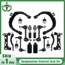 18pc Front Upper Control Arms ball Joint Tie Rod Sway Link for 04-07 Trailblazer