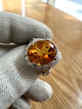 Citrin Damen Ring 925 Silber November Geburts...