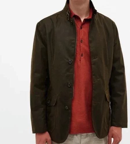 BARBOUR LUTZ Waxed Jacket Olive Rugged Sophistication MSRP$520 British Luxury image 16