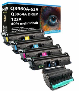 4 XXL tóner + drum 122a para HP Color LaserJet 2550n 2550l 2550ln 2820 2840  1 | eBay